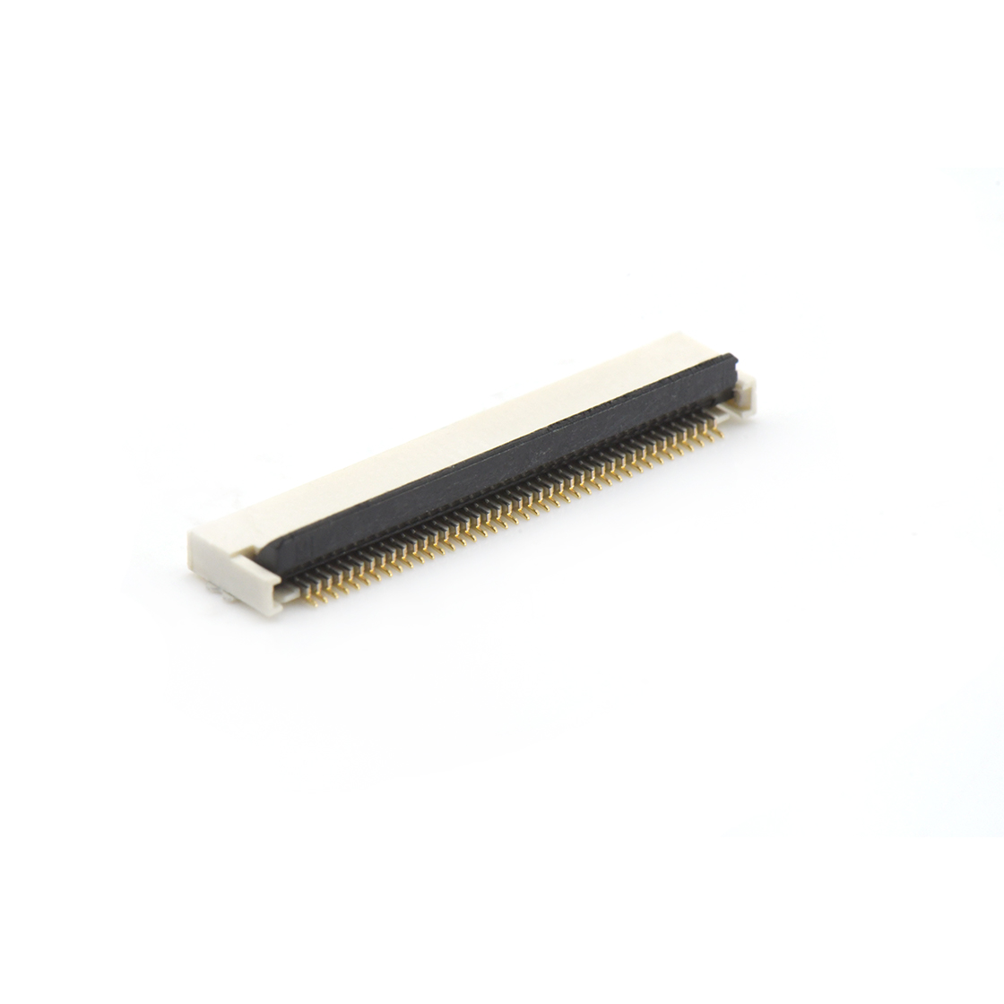 F0502 FPC FFC连接器Pitch 0.50mm H2.0mm卧贴后掀盖双面接 FPC 40Pin本色 镀全金G/F